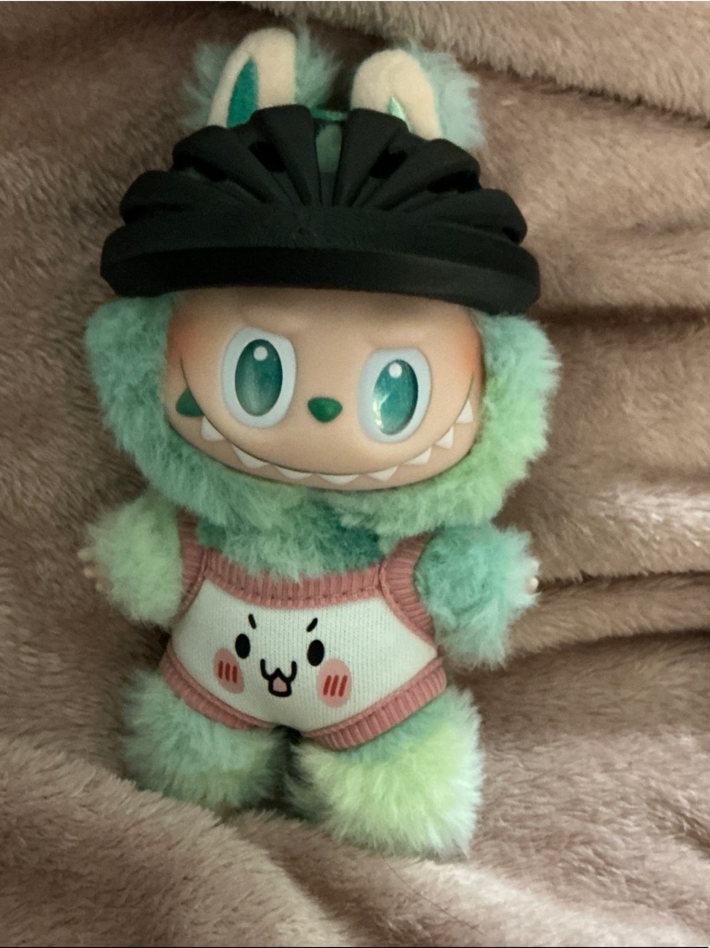 Labubu Black Bike Helmet-doll not included